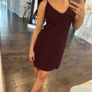 Aritzia Wilfred Free Vivienne Burgundy Dress